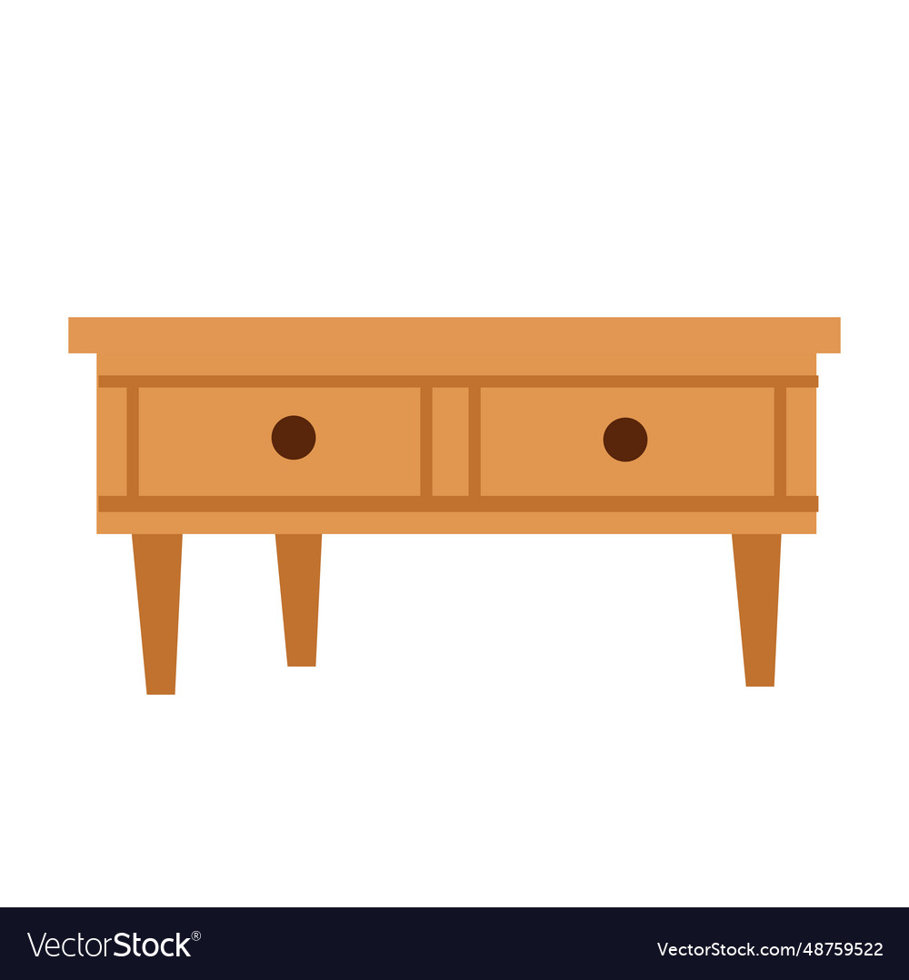 Wooden Study Desk With Drawers Royalty Free Vector Image Wooden Study Desk With Drawers Royalty Free Vector Image