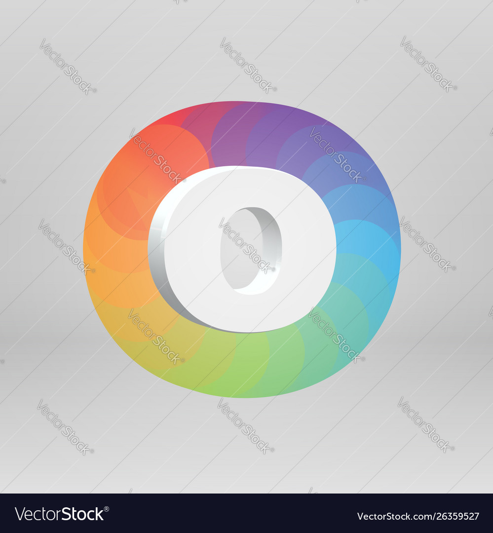 3d character from a fontset with colorful vector image 3d character from a fontset with colorful