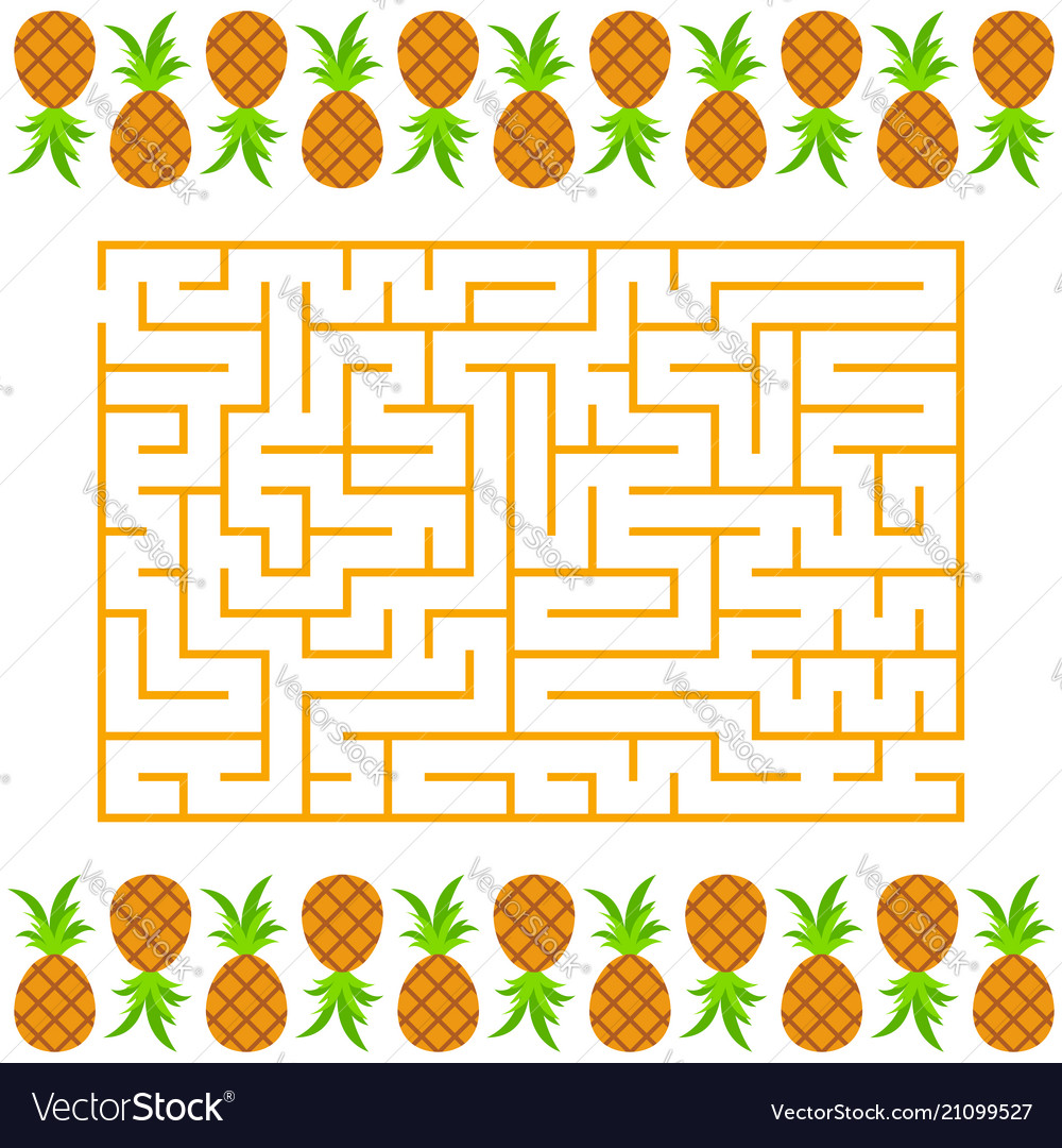 Abstract simple rectangular isolated labyrinth vector image Abstract simple rectangular isolated labyrinth