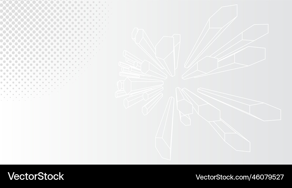 Abstract white background gray hexagon backdrop Vector Image
