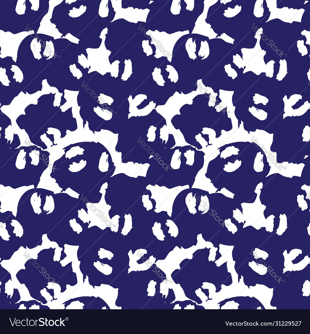 Blue animal leopard seamless pattern background