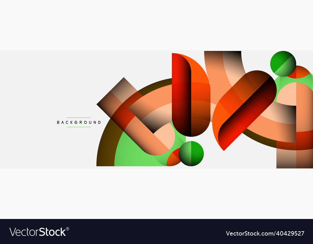 Geometric abstract background round shapes vector image Geometric abstract background round shapes