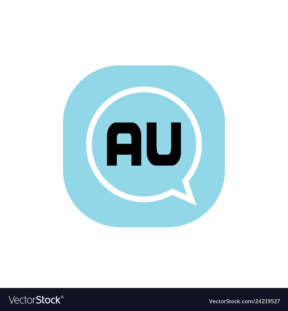 Initial letter logo au template design vector image Initial letter logo au template design