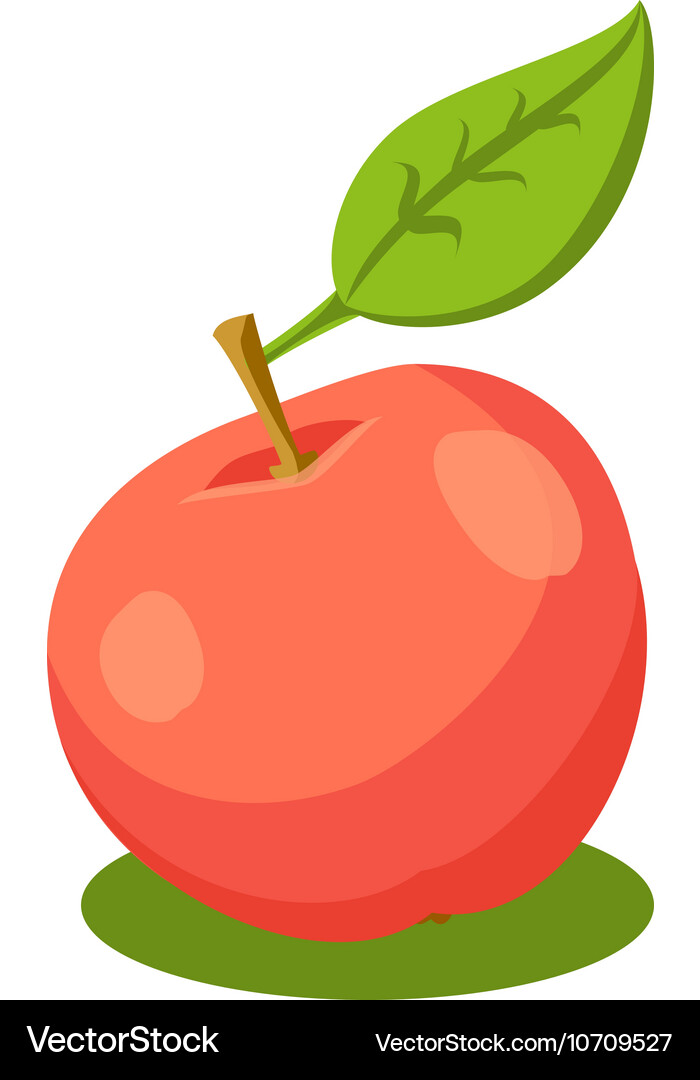 Red apple Royalty Free Vector Image - VectorStock