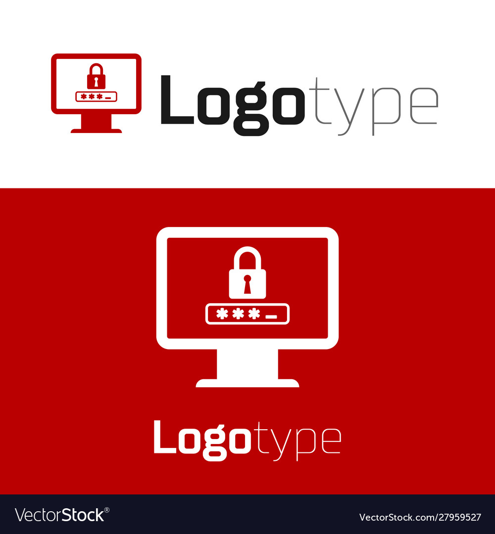 Red monitor with password notification and lock