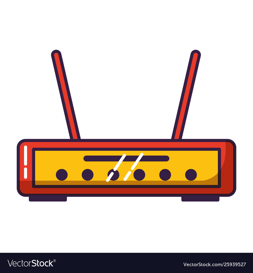 Router internet on white background