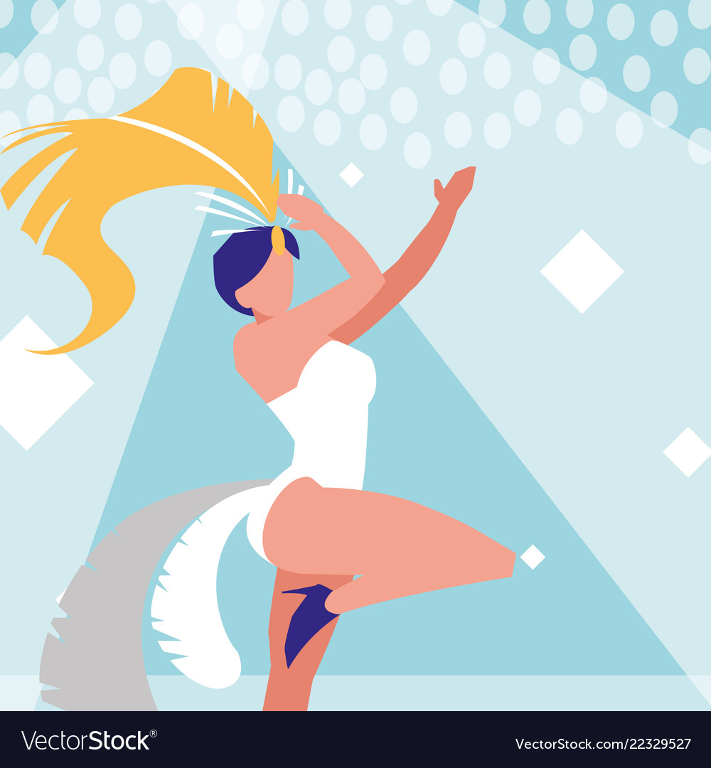 Samba dancer isolated icon