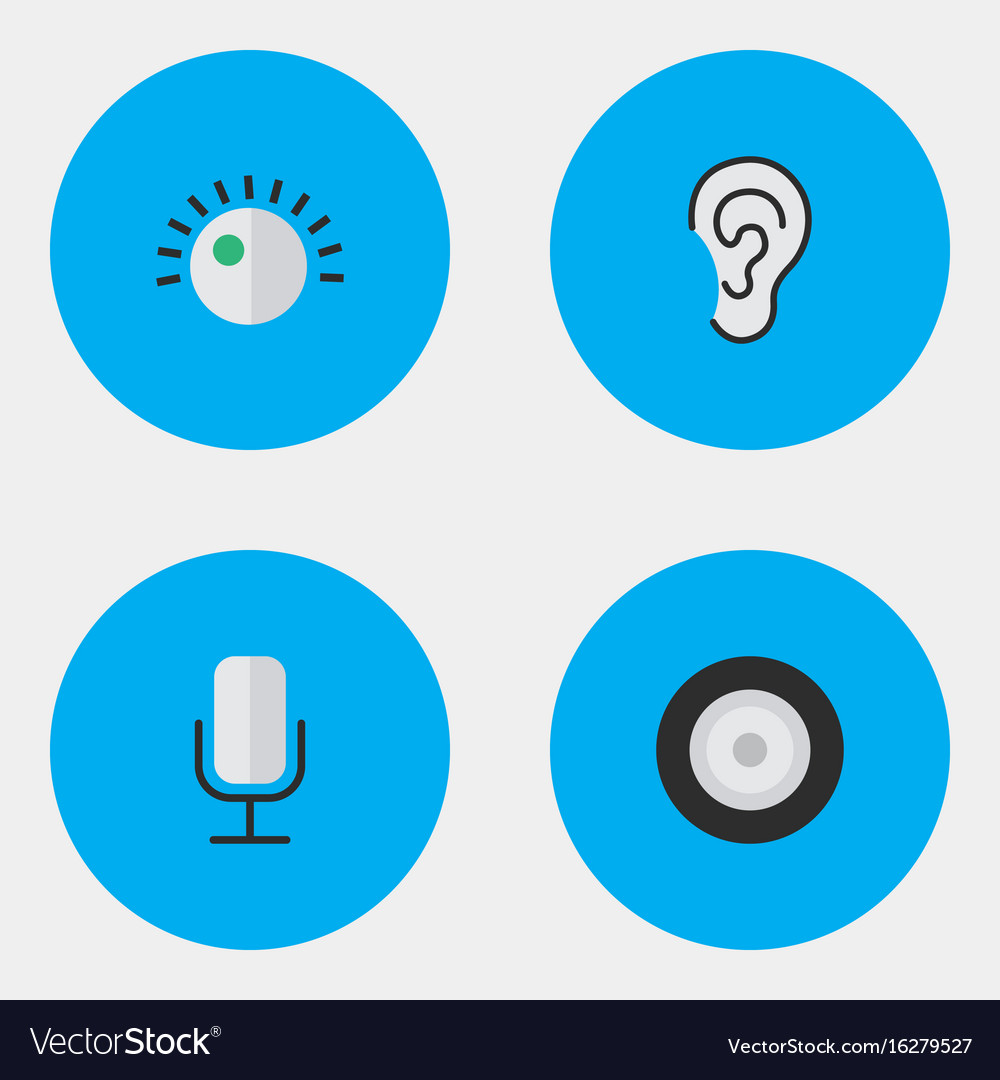 Set of simple sound icons