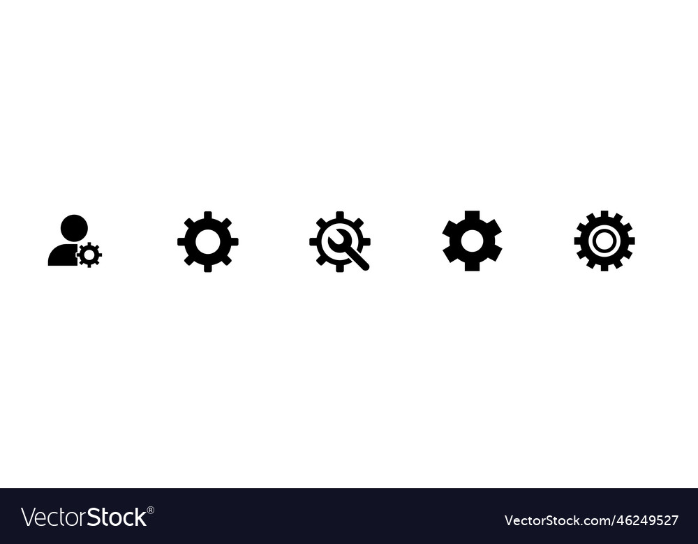 Setup and settings icons set collection of simple