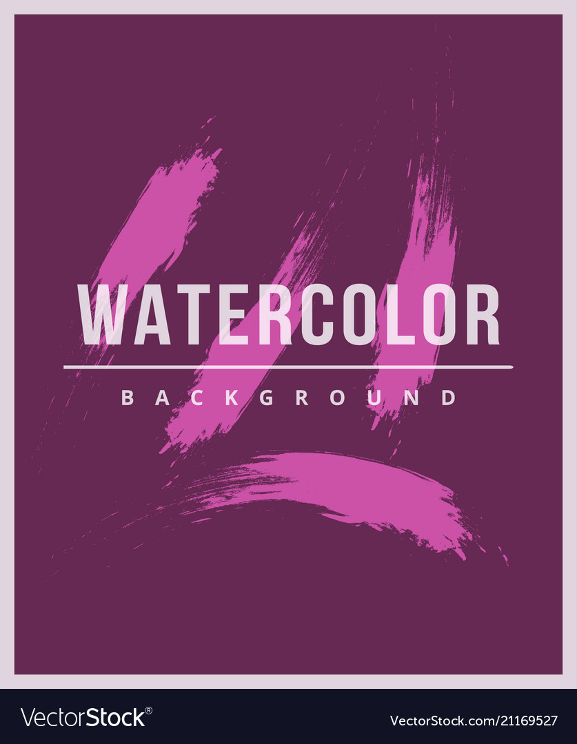 Watercolor background with brush strokes stains