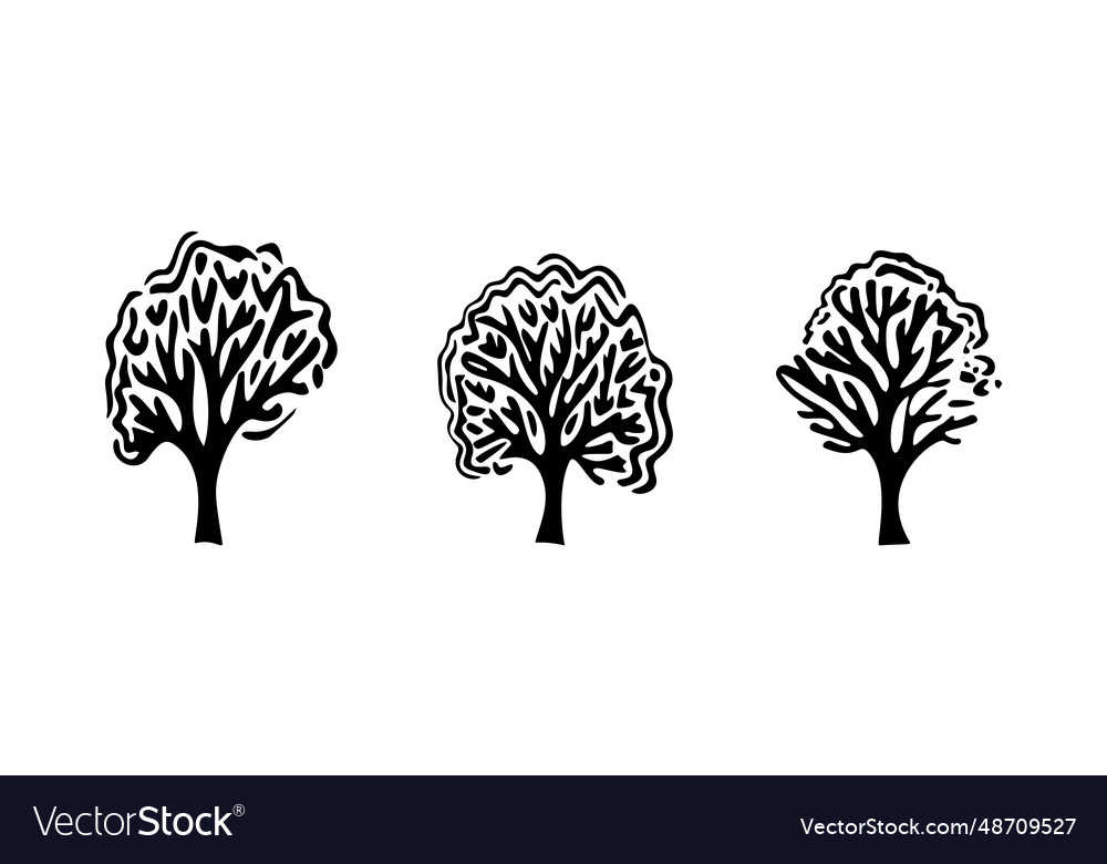Whimsical forest tree design collection
