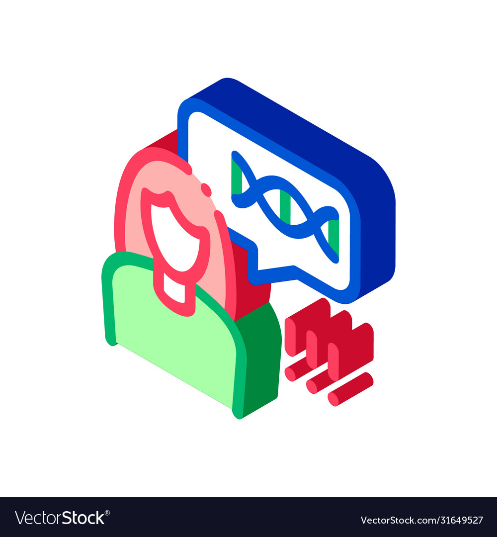Woman Genetic Molecule Isometric Icon Royalty Free Vector Woman Genetic Molecule Isometric Icon Royalty Free Vector
