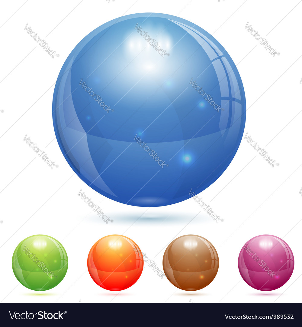 3d glass ball Royalty Free Vector Image - VectorStock