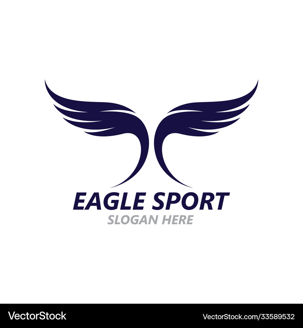 Eagle wing logo design image template Royalty Free Vector