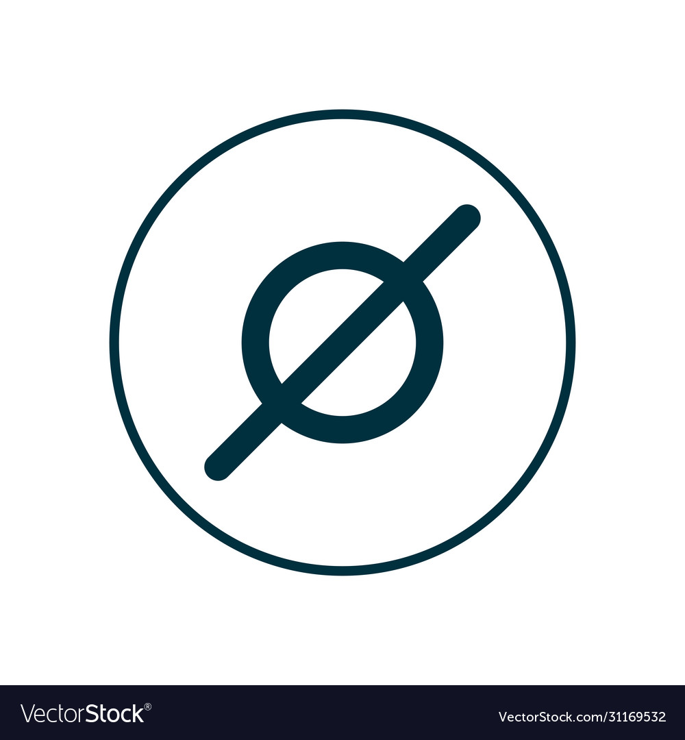 Empty set line style icon design