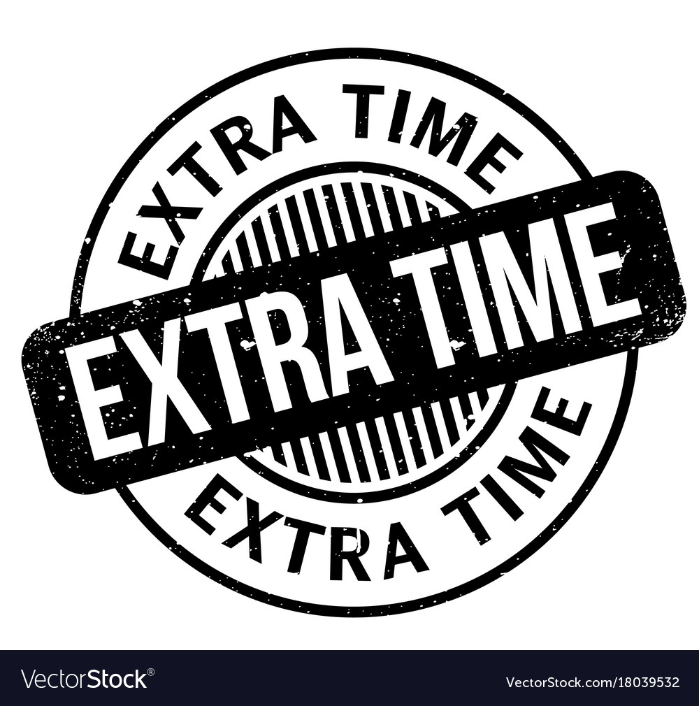 Extra Time Rubber Stamp Royalty Free Vector Image