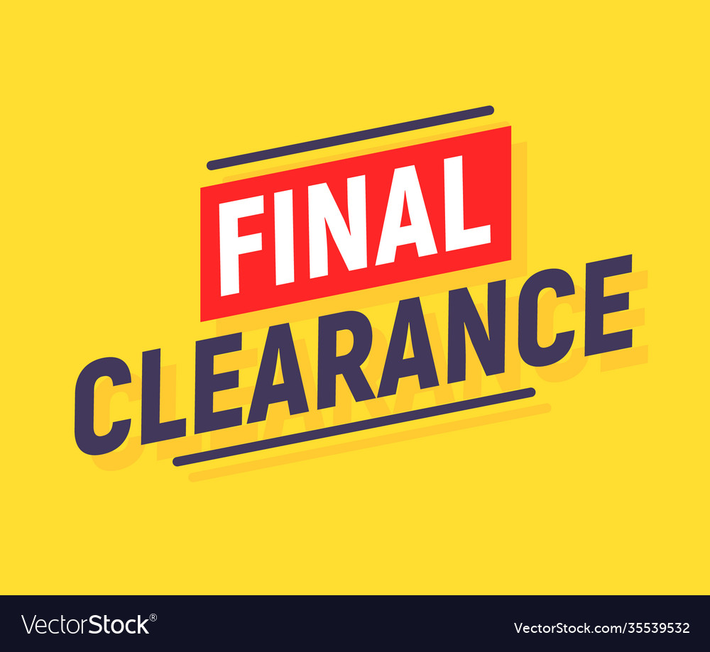 Final clearance promo banner background blowout