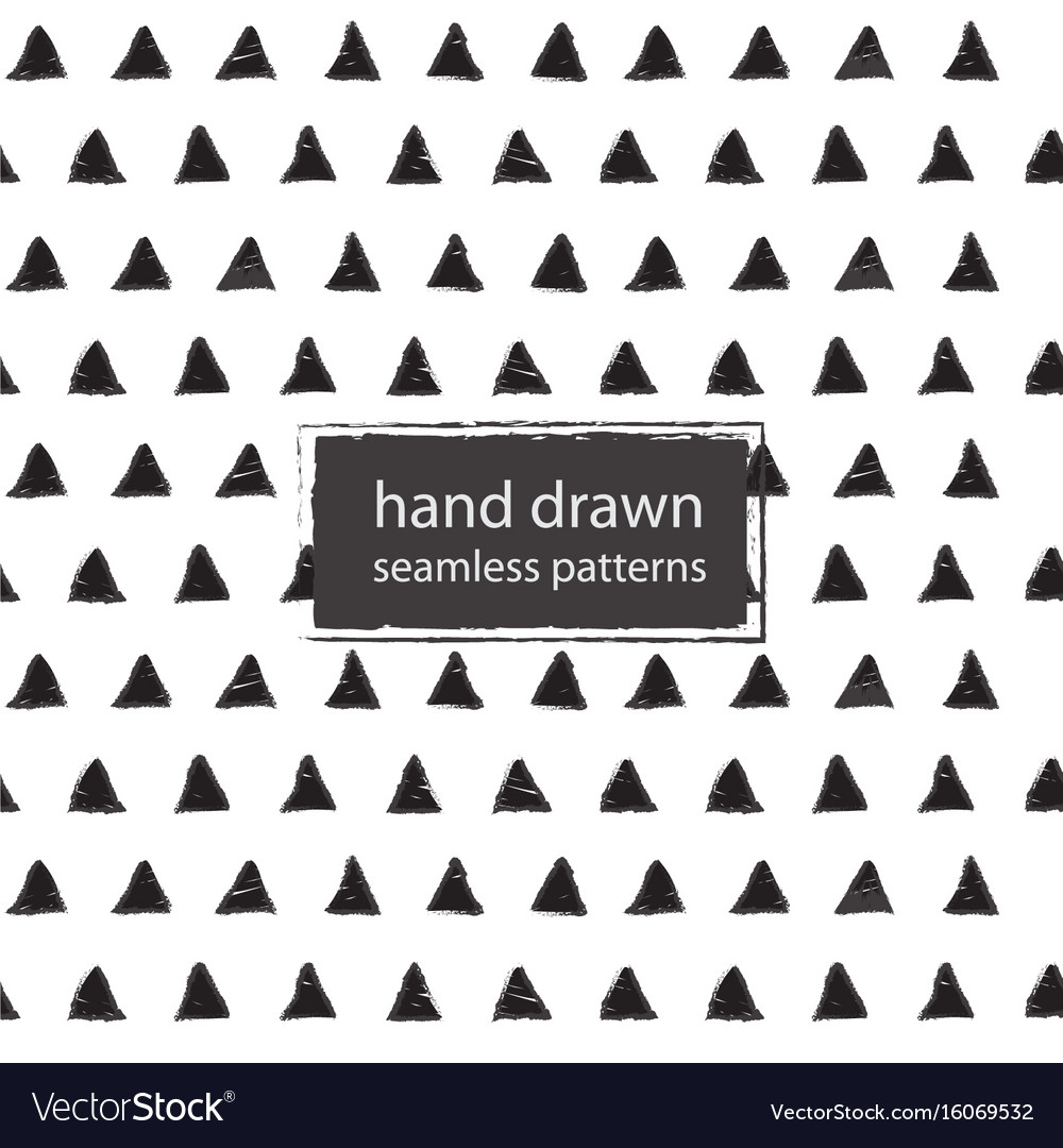 Hand drawn marker and ink seamless patterns