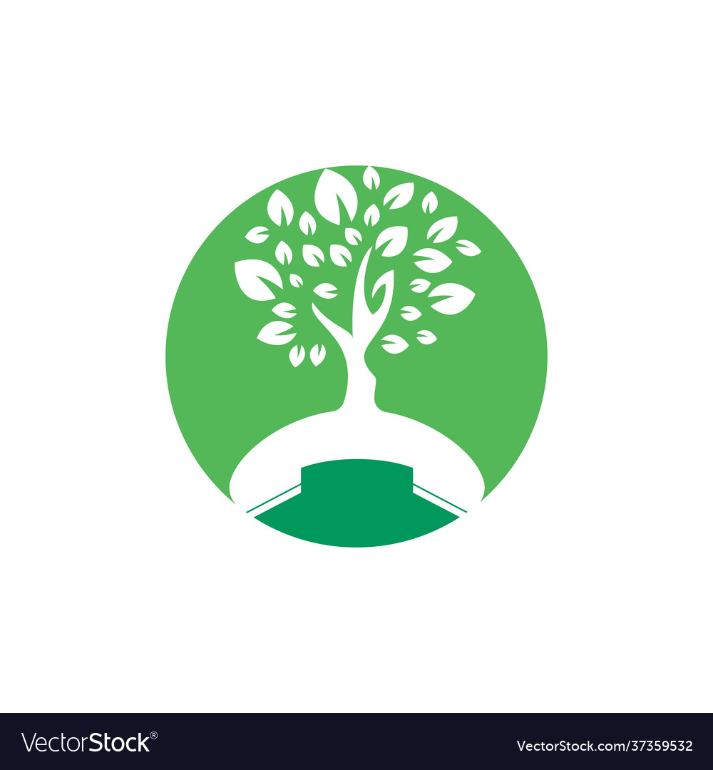 Handset tree icon design template Royalty Free Vector Image