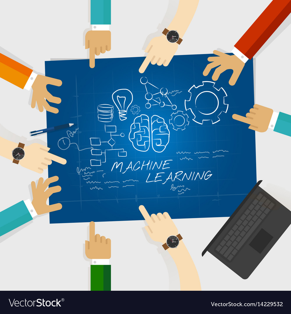 Machine learning computer science education study Vector Image