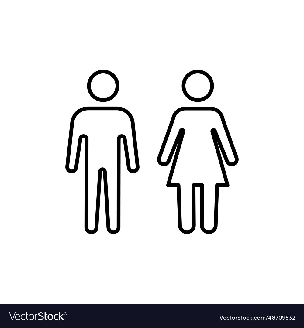 Male and female icon thin line for web mobile