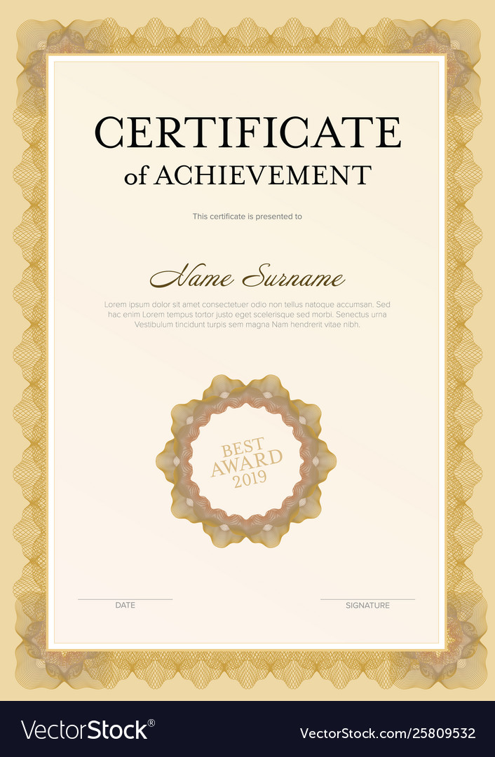 Modern certificate template