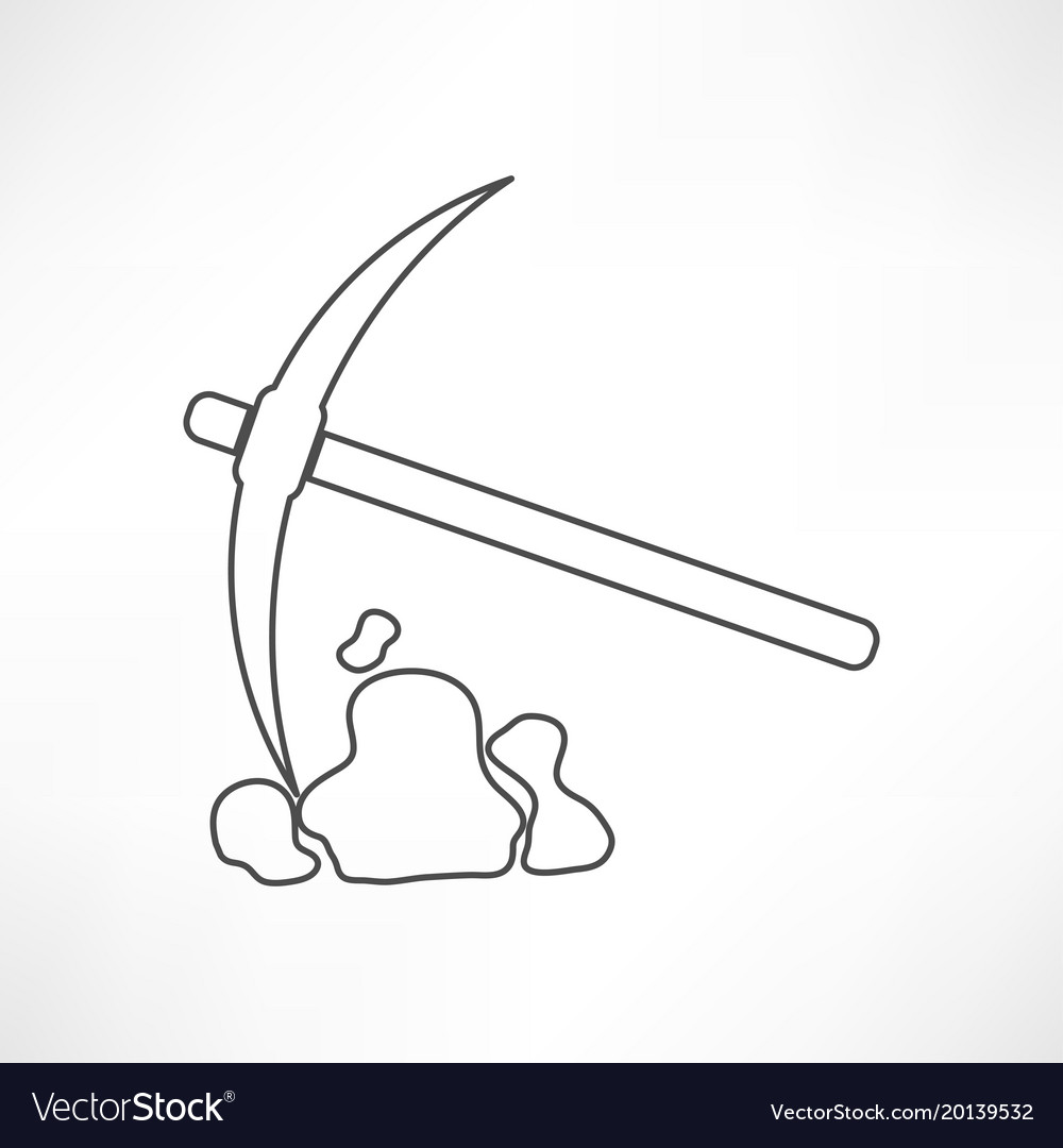 Pick and shovel symbol Royalty Free Vector Image