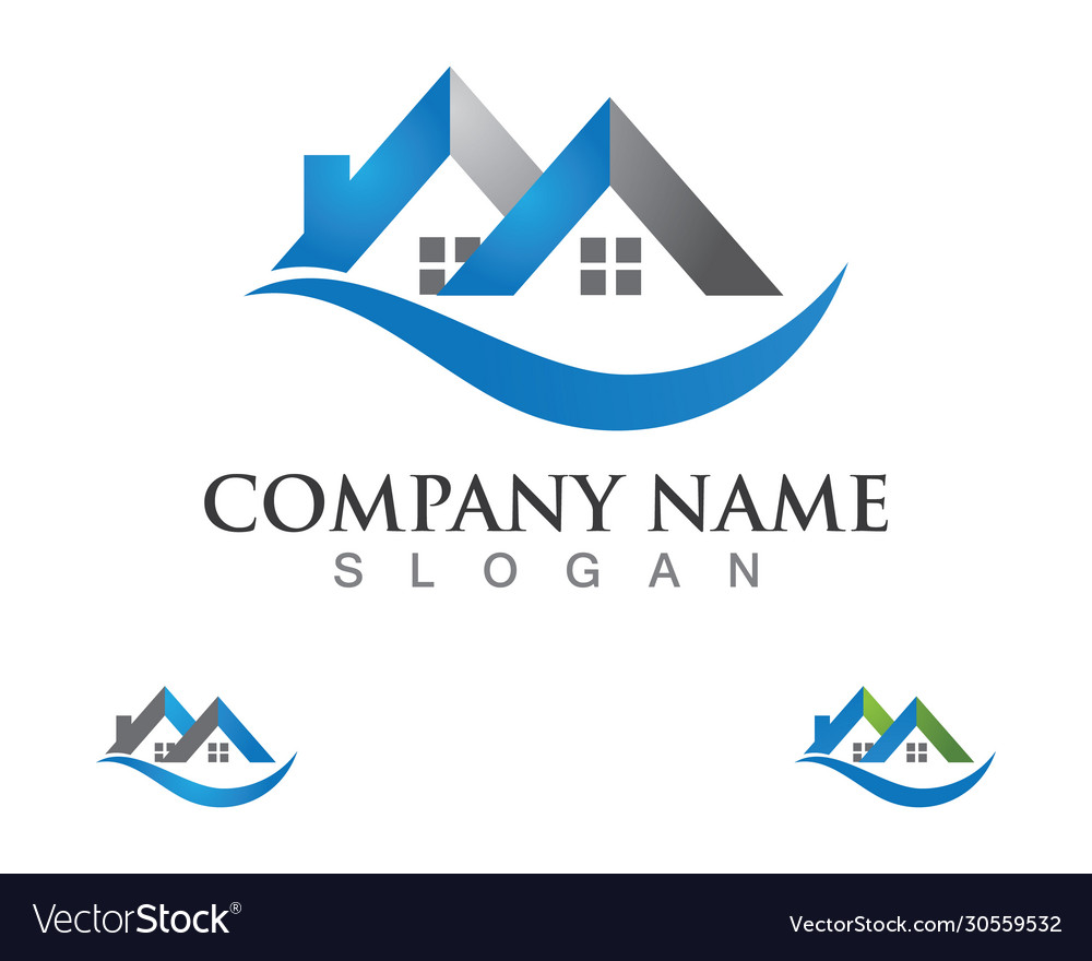 Real estate and home buildings logo icons template