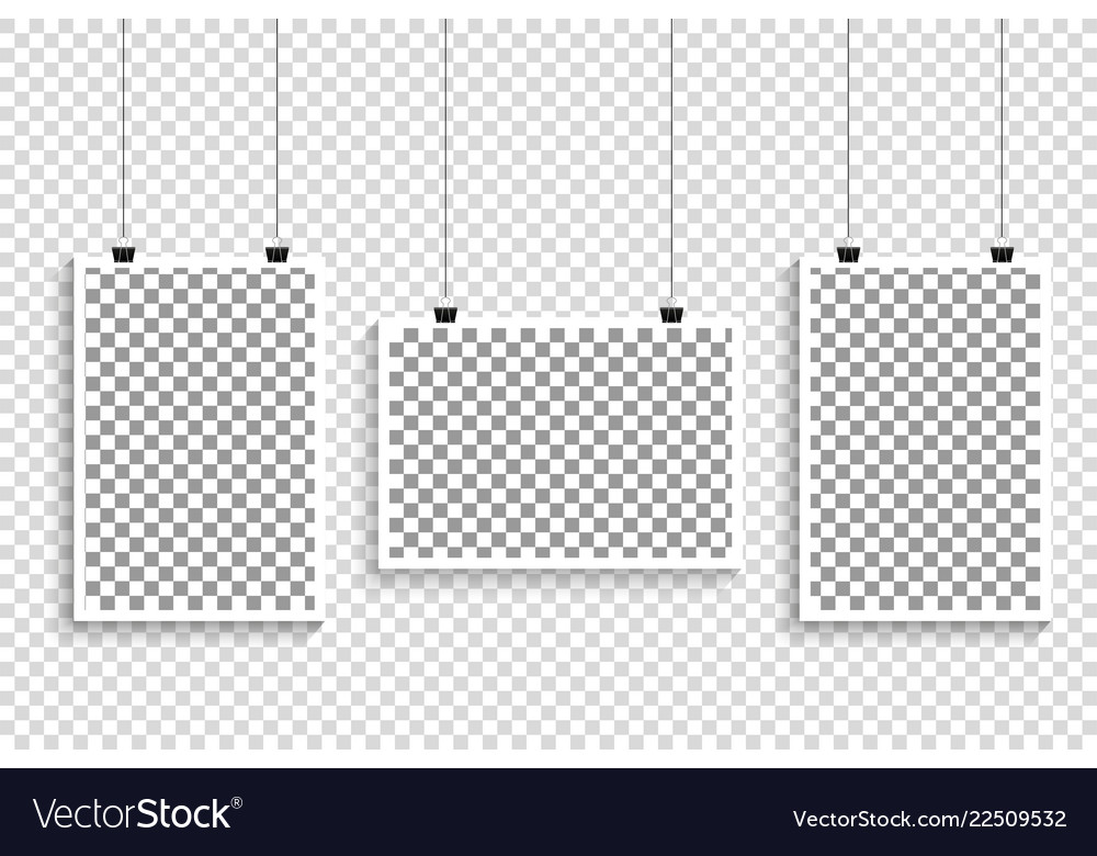 Retro Photo Frames Set with Shadows