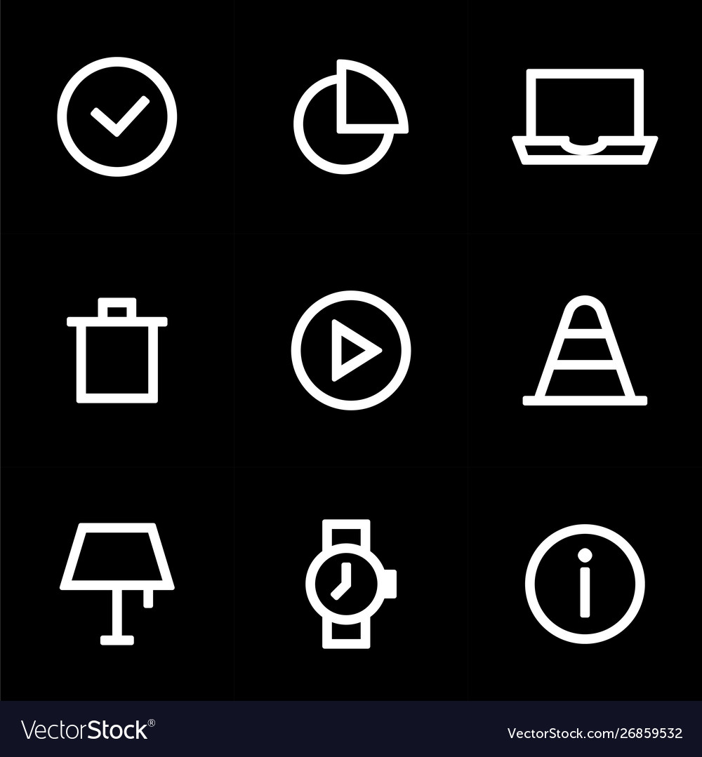 Set icons for simple flat style ui design