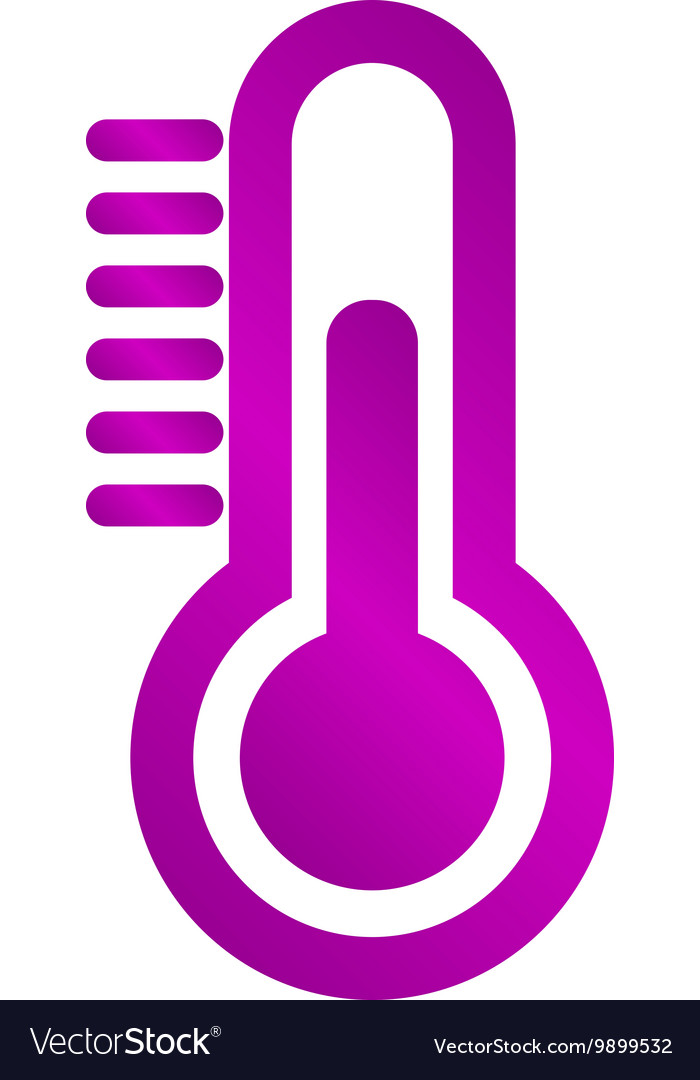 Thermometer icon flat design style