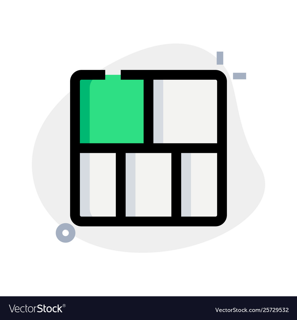 Top double horizontal column grid sections layout