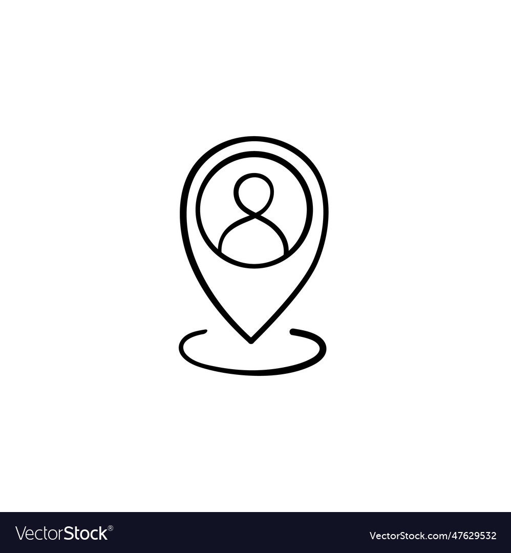 User location line style icon design