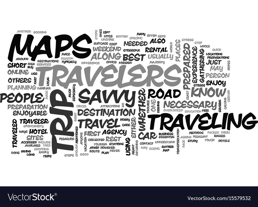 what savvy travelers know text word cloud concept vector image