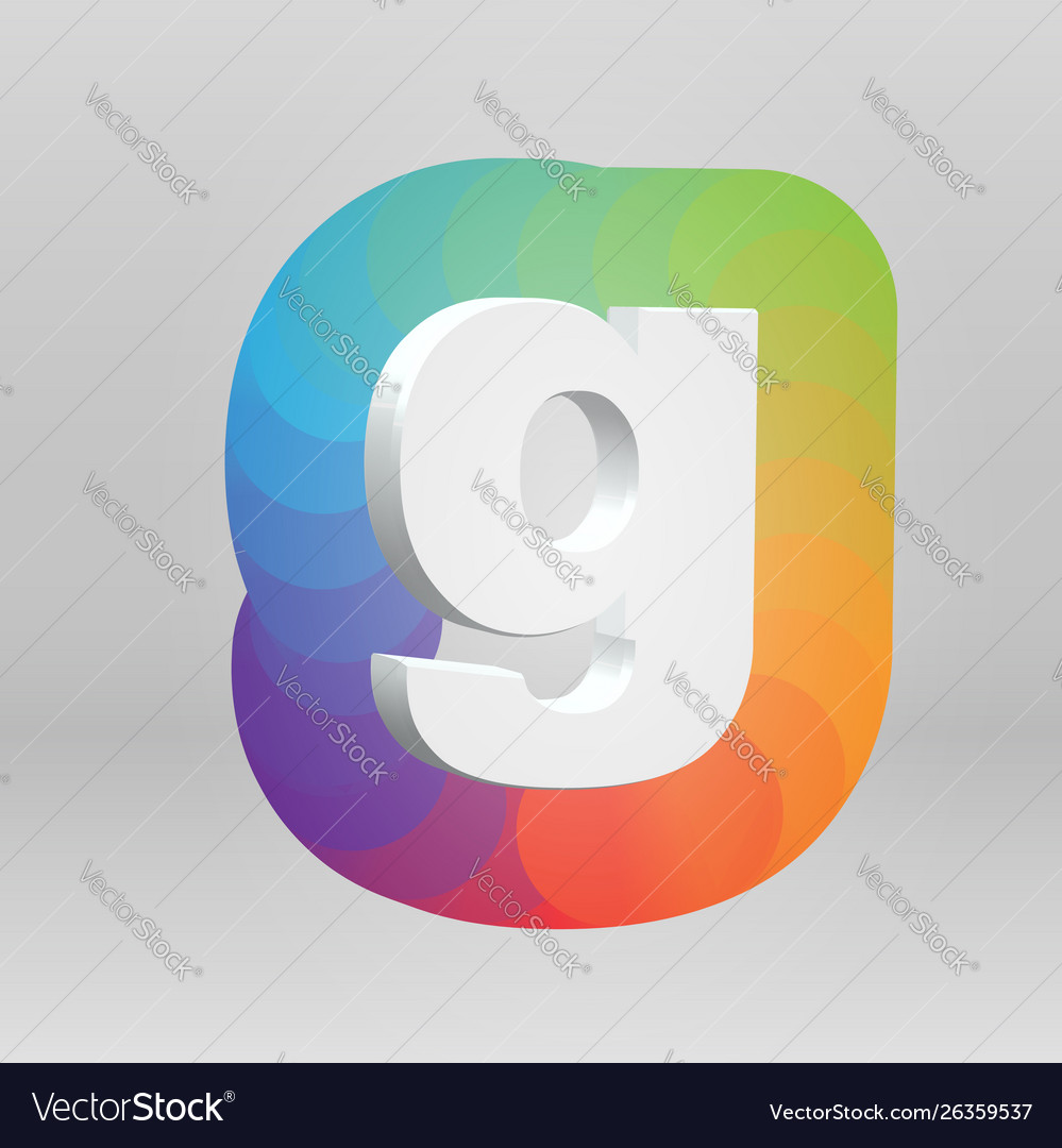 3d character from a fontset with colorful vector image 3d character from a fontset with colorful