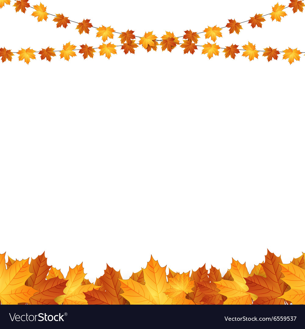 Autumn background with maple leaves Royalty Free Vector