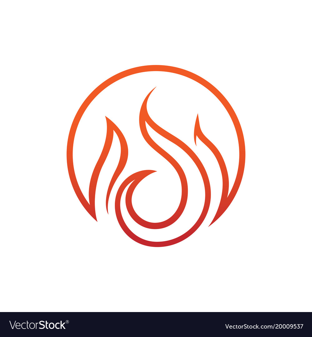 Circular Flame Symbol