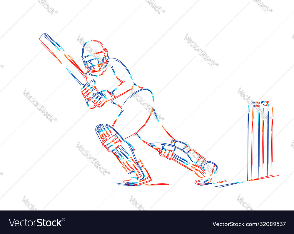 Concept batsman playing cricket - championship