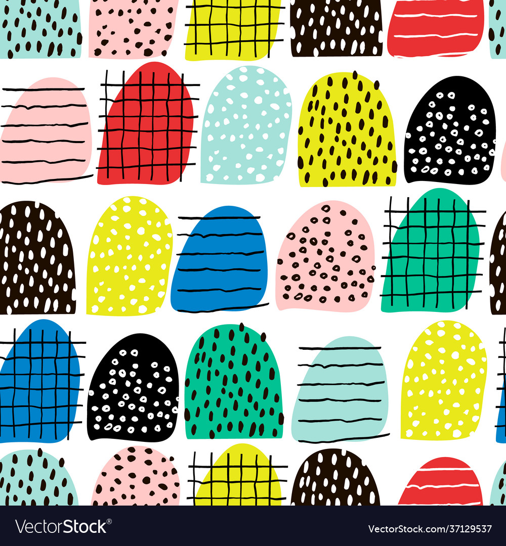 Hand Drawn Abstract Shape Pattern