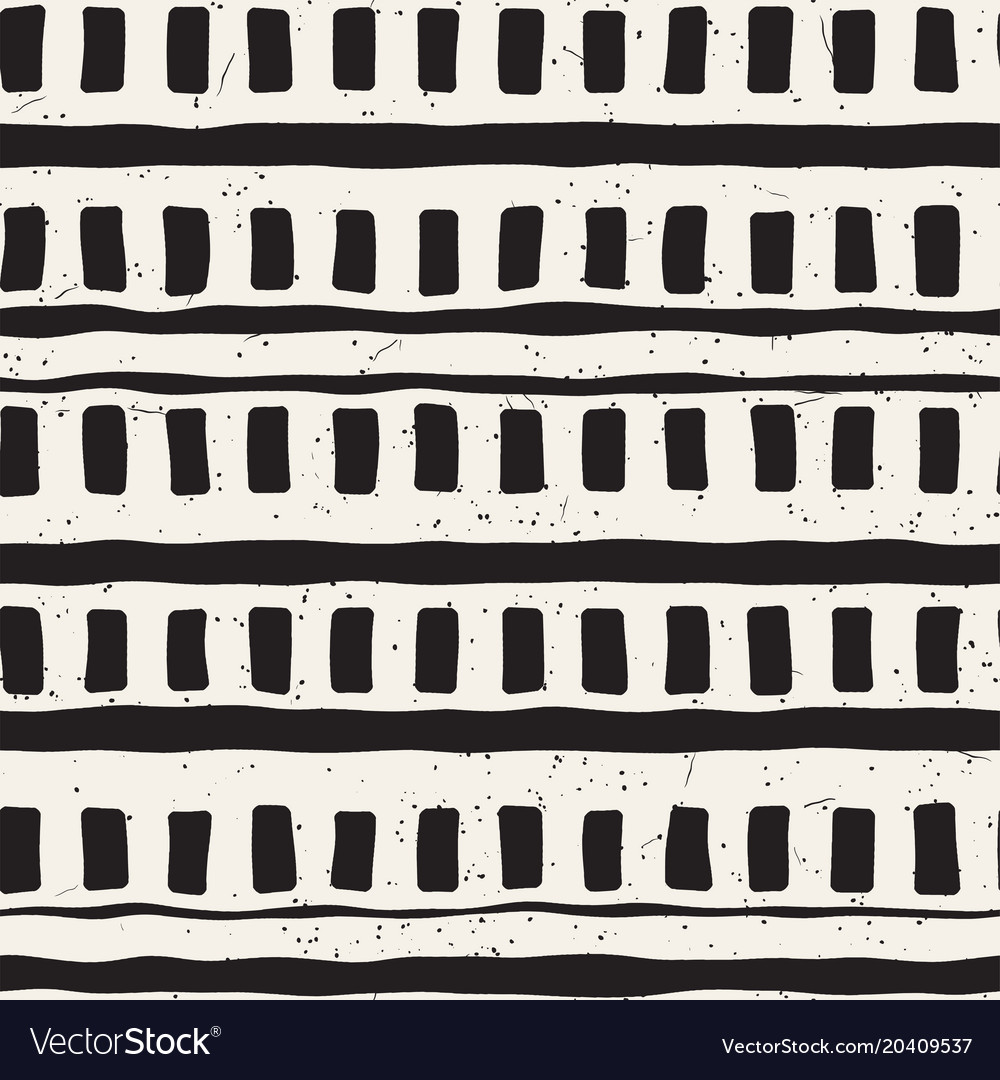 Hand drawn seamless repeating pattern with lines