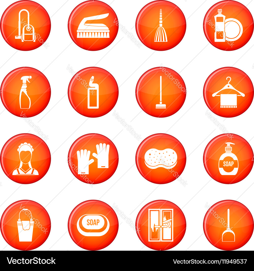 House cleaning icons set Royalty Free Vector Image