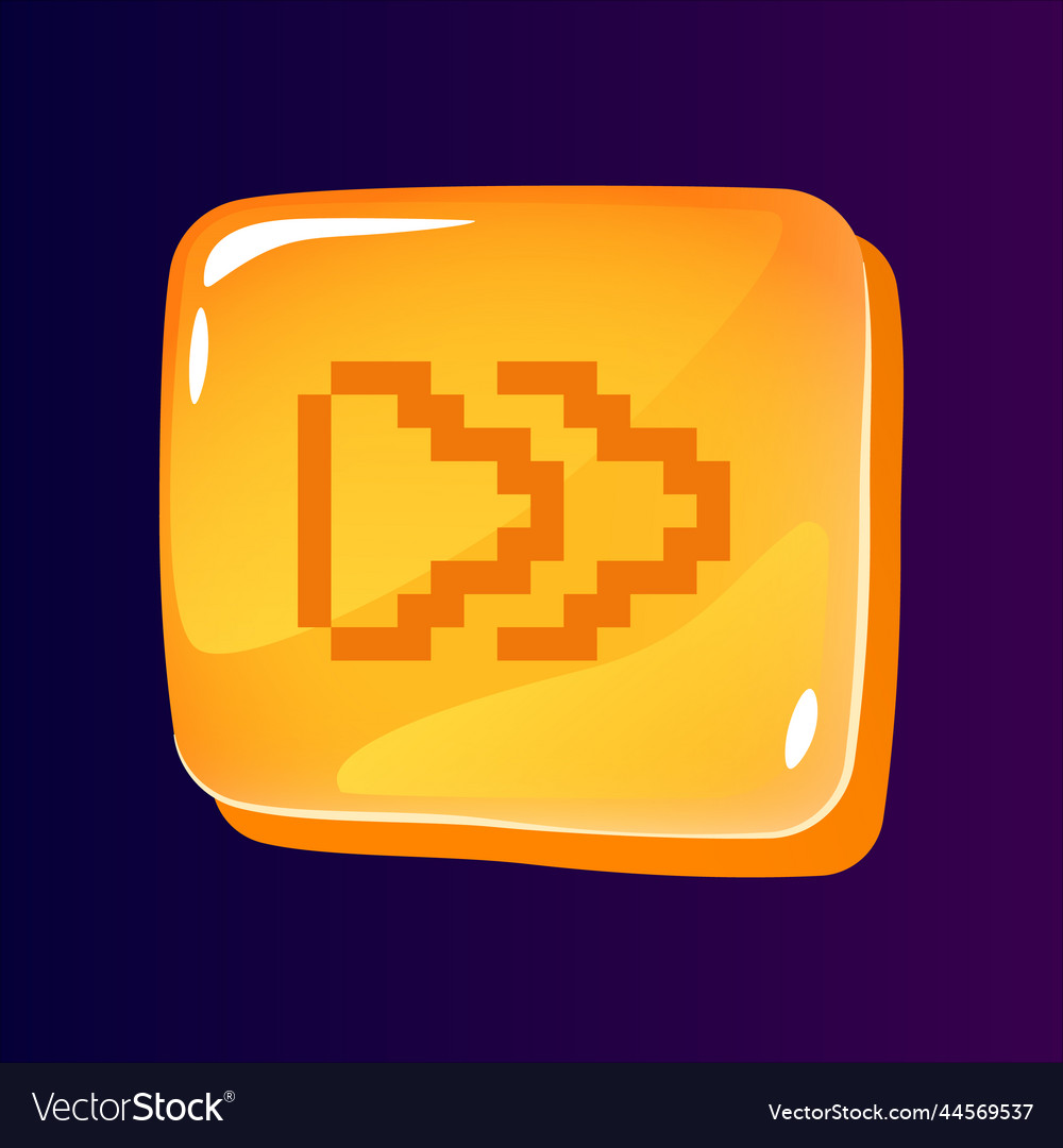 Multimedia control glossy ui button vector image Multimedia control glossy ui button