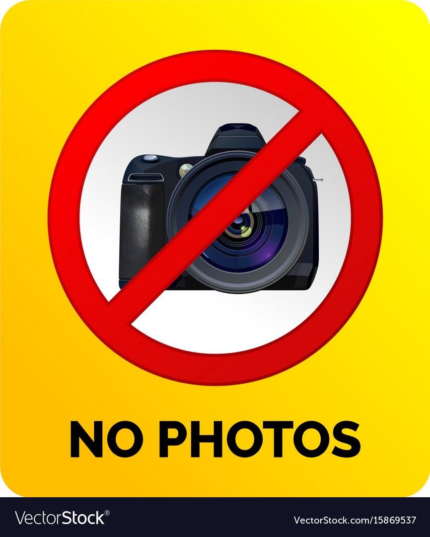 No photos sign Royalty Free Vector Image - VectorStock