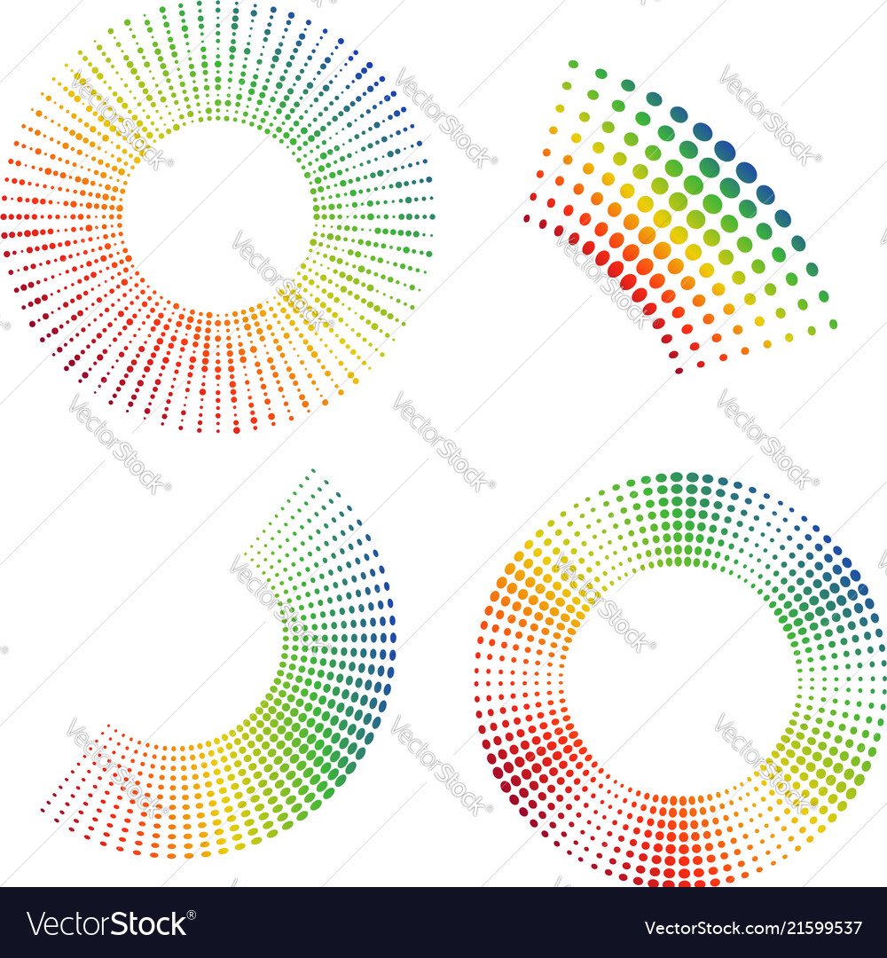 Set of rainbow frames and frame elements vector image Set of rainbow frames and frame elements