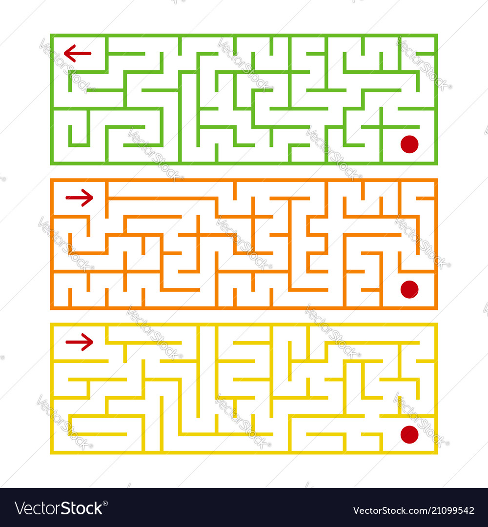 Abstract rectangular isolated labyrinth