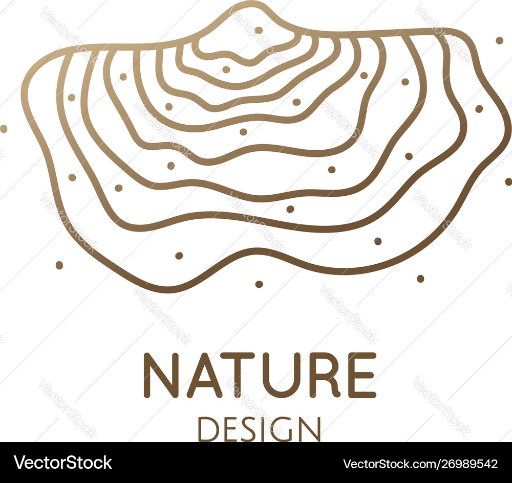 Abstract seashell simple logo Royalty Free Vector Image