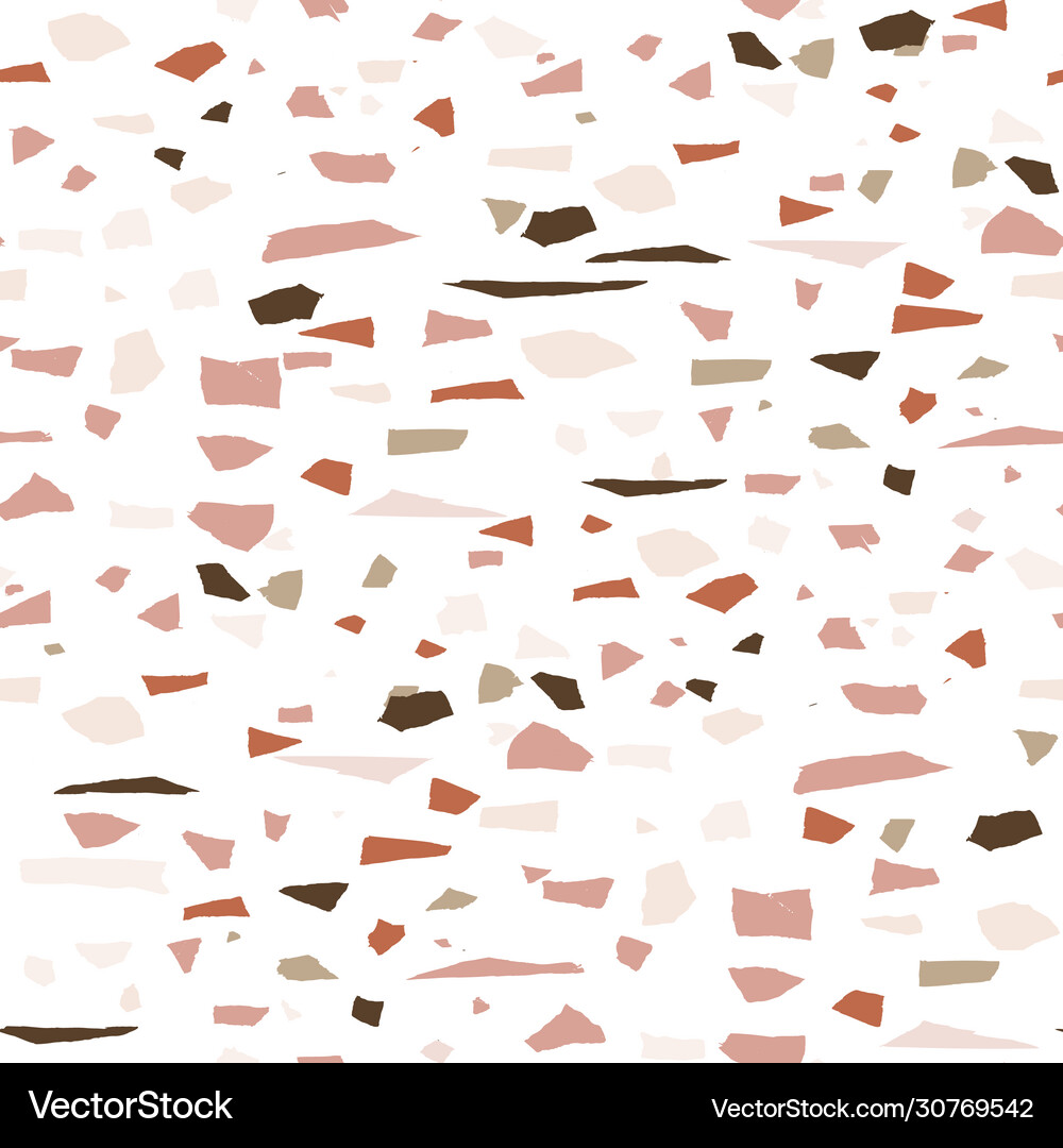 Abstract terrazzo seamless pattern Royalty Free Vector Image