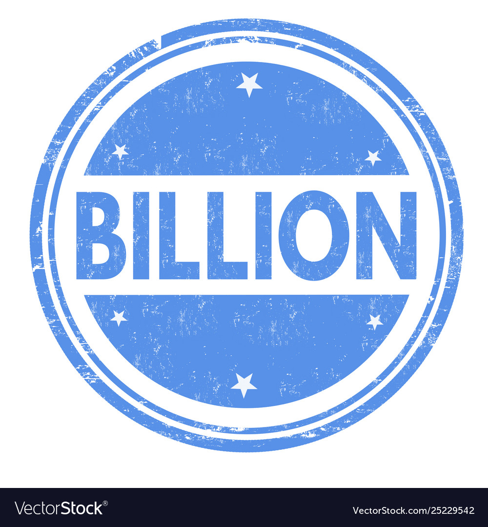 Billion sign or stamp Royalty Free Vector Image