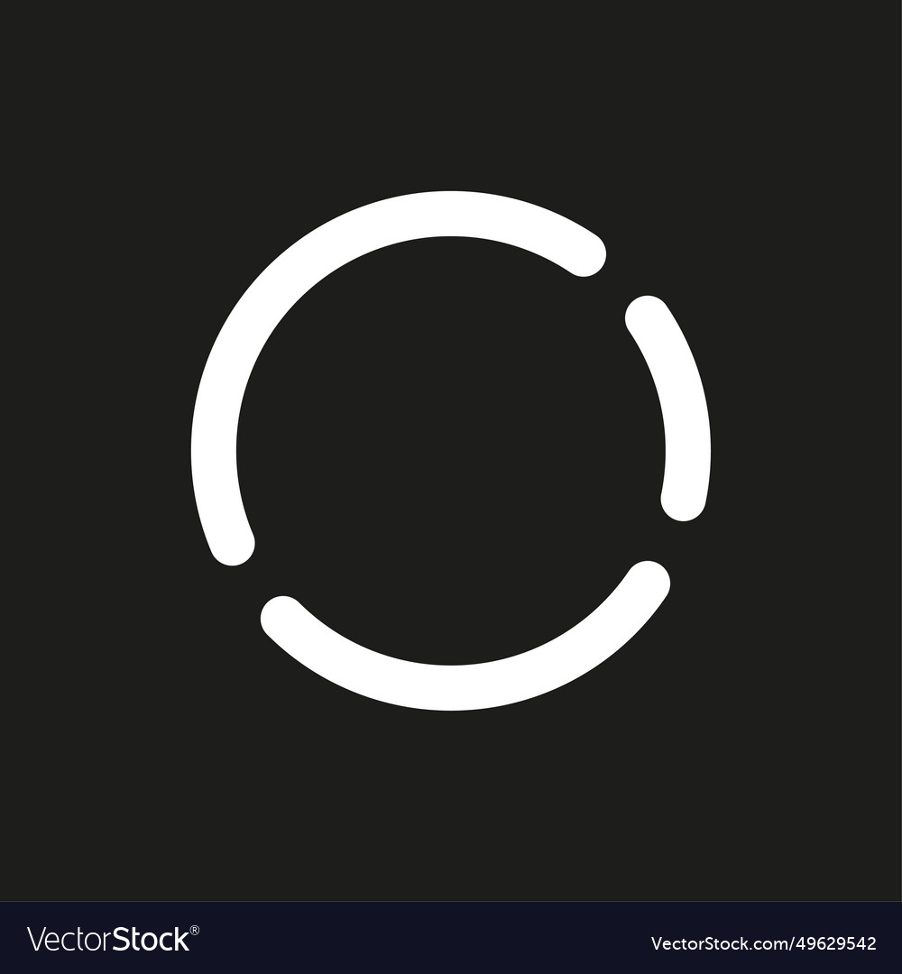 Black and white segmented circle vector image Black and white segmented circle