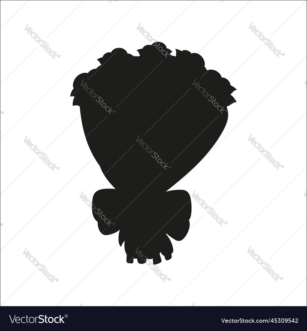 Black silhouette isolated on white background Vector Image